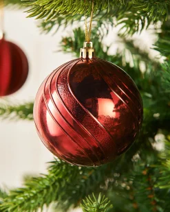 WeRChristmas Christmas Red Shatterproof Baubles, 16 Pack, 8 Cm