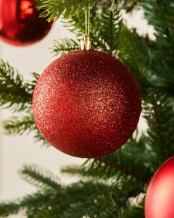 WeRChristmas Christmas Red Shatterproof Baubles, 16 Pack, 8 Cm