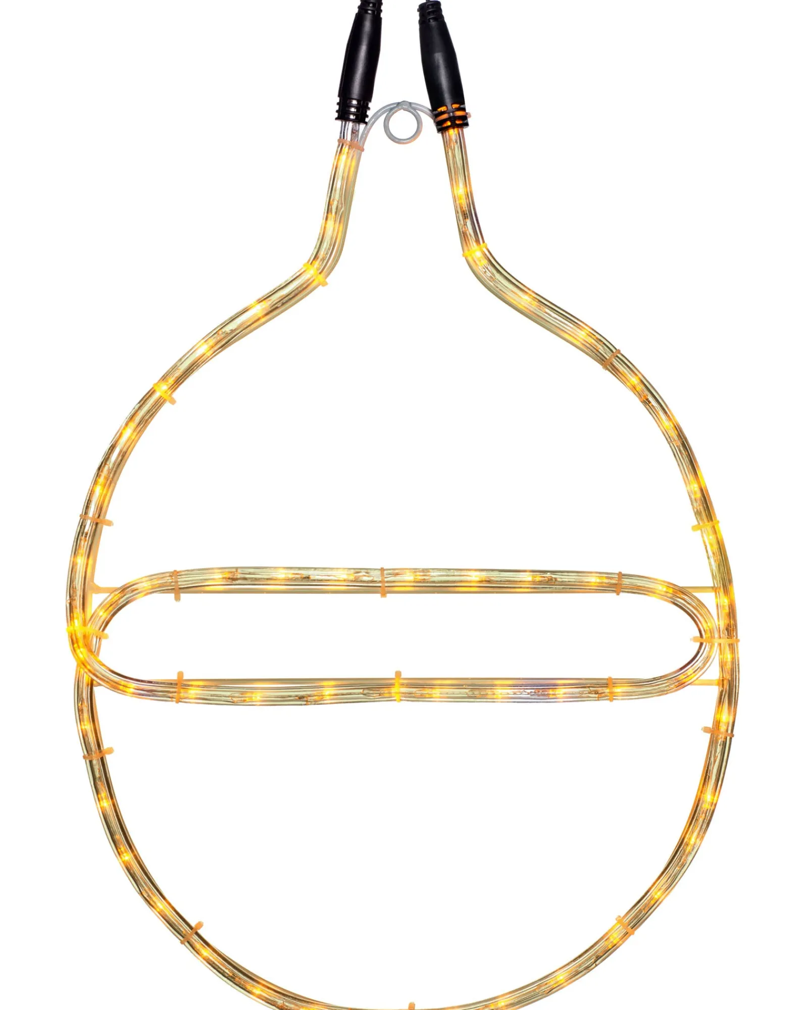 WeRChristmas Connectable Bauble Rope Light Silhouette, Yellow, 54 Cm