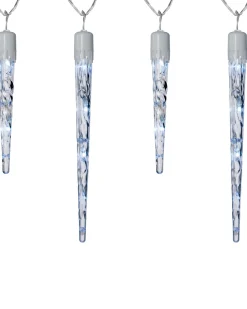 WeRChristmas Connectable Icicle 8 LED Christmas Lights, Bright White