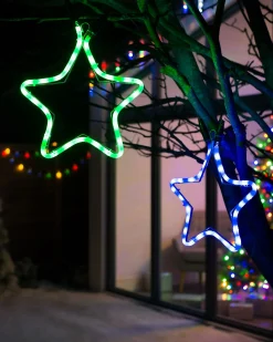 WeRChristmas Connectable Star Rope Light Silhouette, Blue, 32 Cm