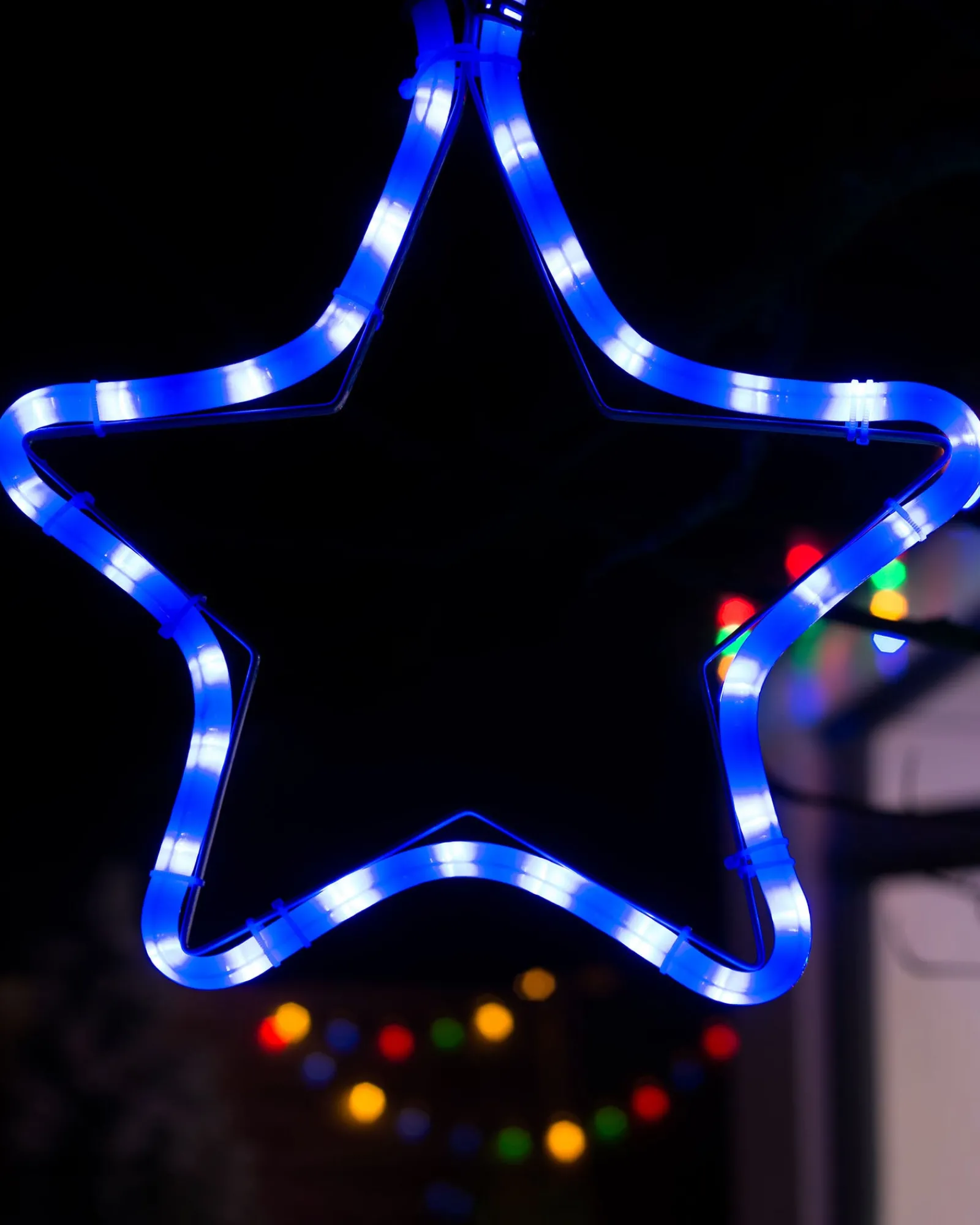WeRChristmas Connectable Star Rope Light Silhouette, Blue, 32 Cm
