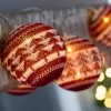 WeRChristmas Cotton Ball 20 LED Fairisle Light String, 3 M