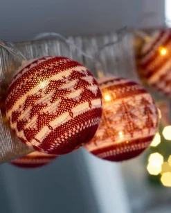 WeRChristmas Cotton Ball 20 LED Fairisle Light String, 3 M