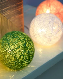 WeRChristmas Cotton Ball 20 LED Light String, 1.5 M