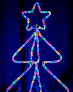 WeRChristmas 3D Christmas Tree Rope Light Silhouette, 80 Cm