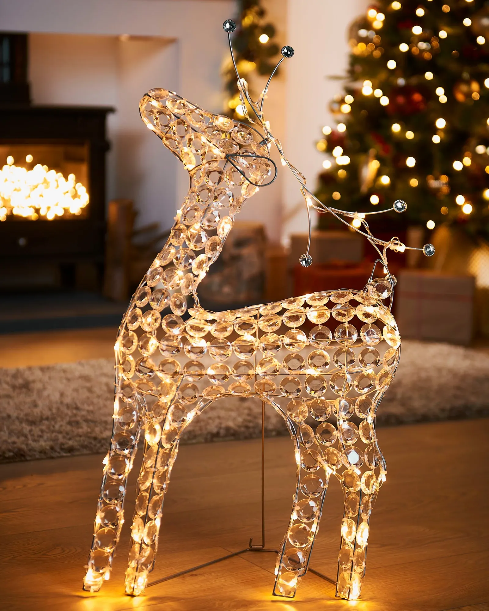 WeRChristmas 2D Crystal Reindeer, 80 Cm