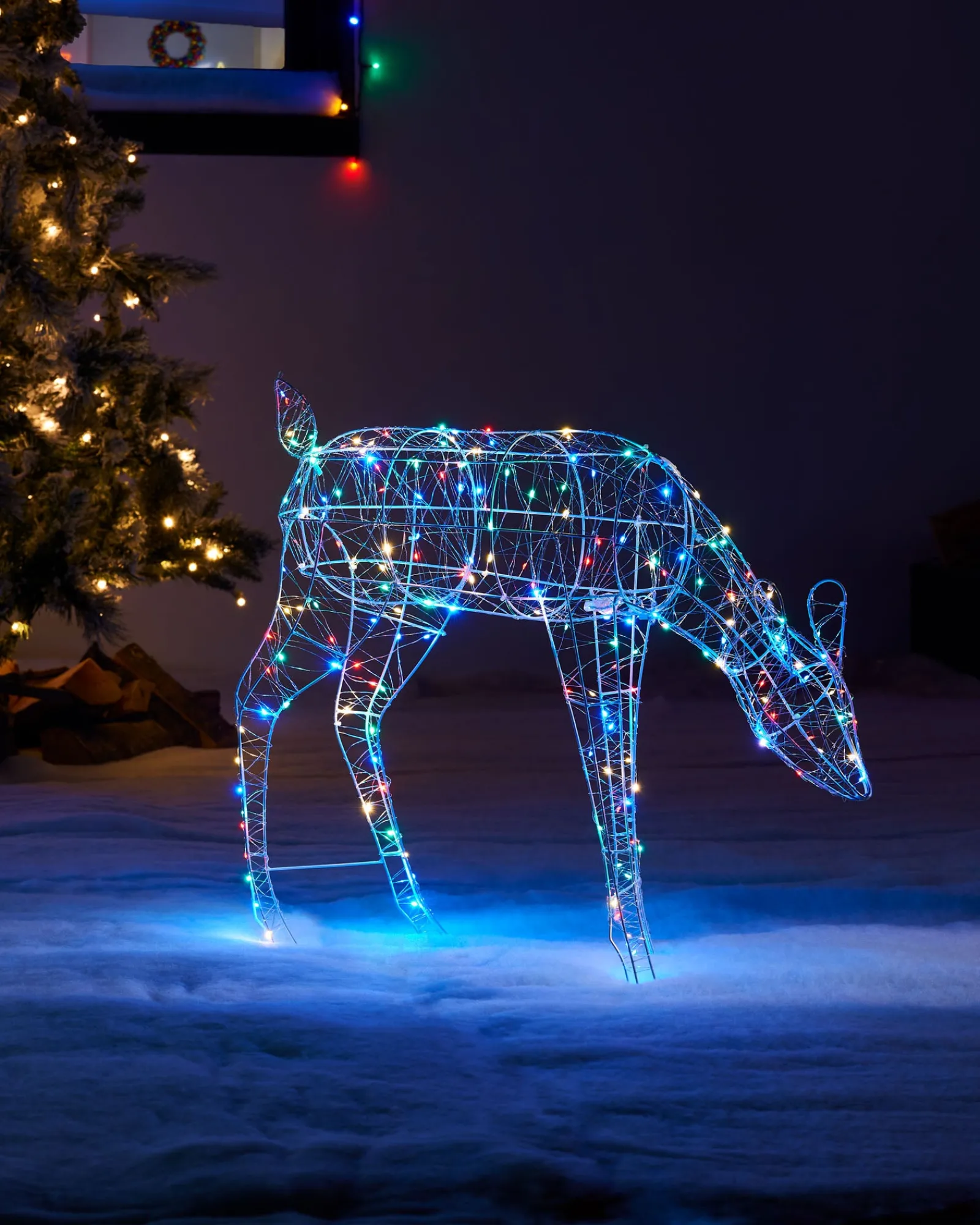 WeRChristmas 3D Grazing Reindeer Silhouette, 81 Cm