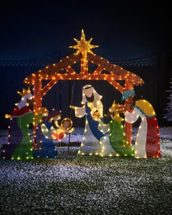 WeRChristmas 2D Tinsel Nativity Scene Silhouette