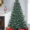WeRChristmas Evergreen Snow Flocked Tip Christmas Tree, 6 Ft