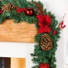 WeRChristmas Extra Thick Decorated Garland, Red/Gold, 9 Ft