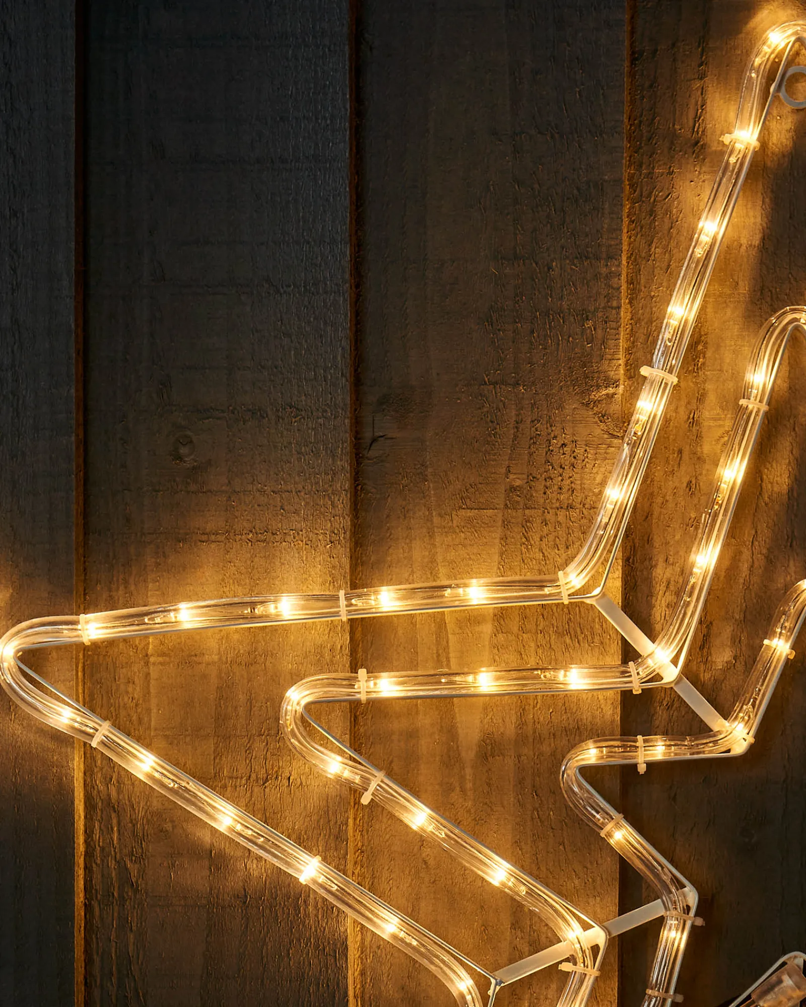 WeRChristmas Flashing Star Rope Light Silhouette, Warm White, 72 Cm