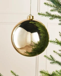 WeRChristmas Gold Large Gloss Shatterproof Bauble, 15 Cm