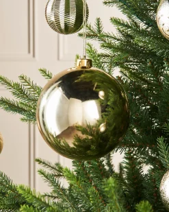 WeRChristmas Gold Large Gloss Shatterproof Bauble, 15 Cm