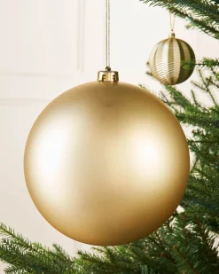WeRChristmas Gold Large Matt Shatterproof Bauble, 20 Cm