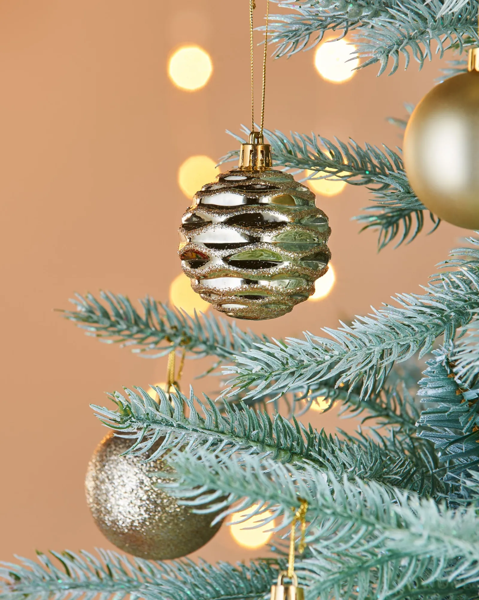 WeRChristmas Gold Shatterproof Baubles, 50 Pack, 6 Cm