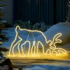 WeRChristmas Grazing Reindeer Neon Rope Light Silhouette, 82 Cm