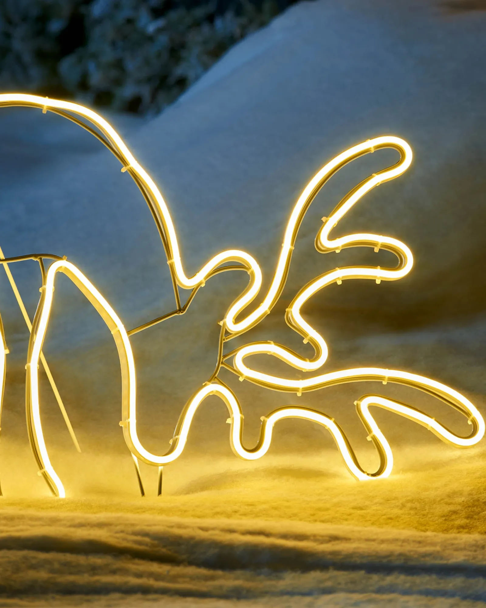 WeRChristmas Grazing Reindeer Neon Rope Light Silhouette, 82 Cm