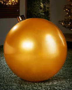 WeRChristmas Inflatable Christmas Bauble, Gold, 76 Cm