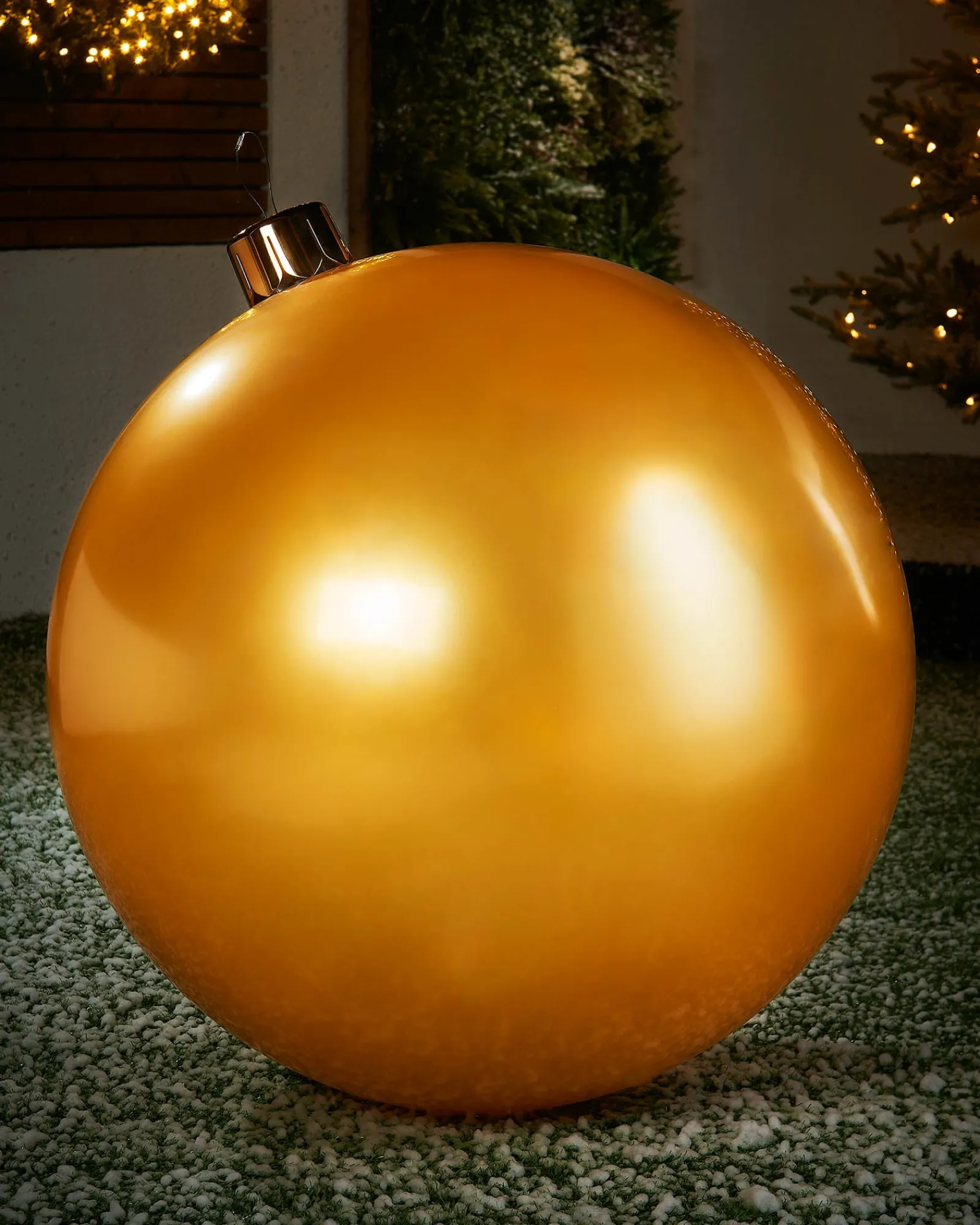 WeRChristmas Inflatable Christmas Bauble, Gold, 76 Cm