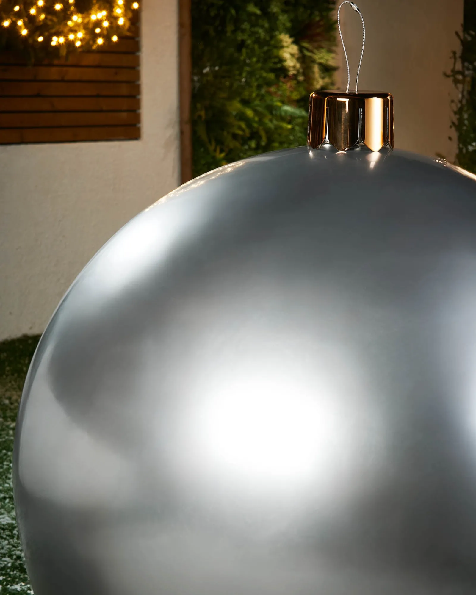 WeRChristmas Inflatable Christmas Bauble, Silver, 76 Cm