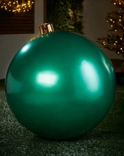 WeRChristmas Inflatable Christmas Bauble, Green, 76 Cm
