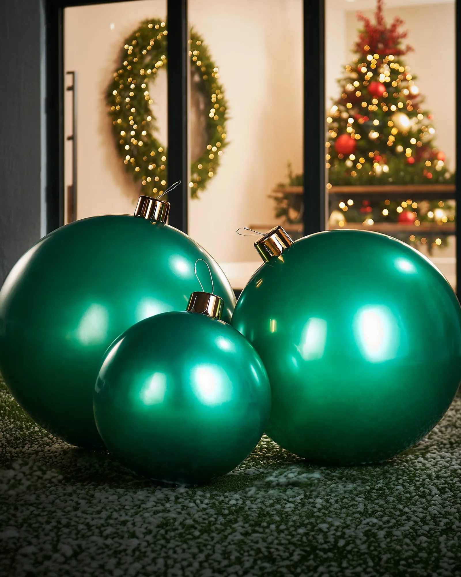 WeRChristmas Inflatable Christmas Bauble, Green, 76 Cm