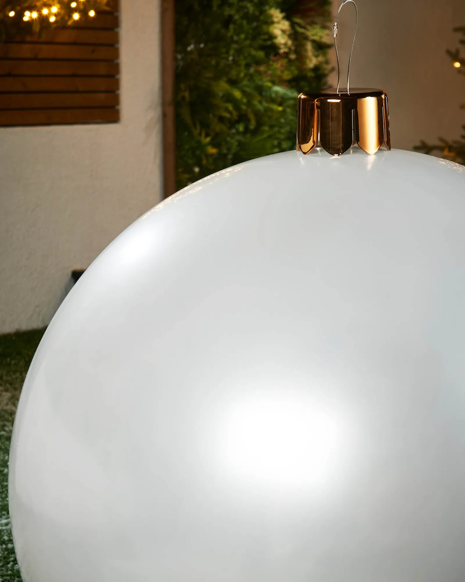 WeRChristmas Inflatable Christmas Bauble, White, 76 Cm