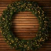 WeRChristmas LINK PRO Connectable Pre-Lit Natural Fir Wreath, 1.2 M