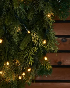 WeRChristmas LINK PRO Connectable Pre-Lit Natural Fir Wreath, 1.2 M