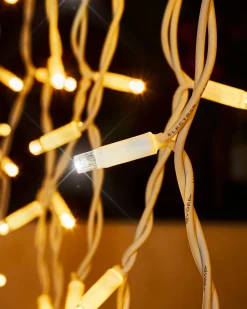 WeRChristmas LINK PRO LED Curtain Lights, White Cable, 2.5 M Drop, Warm White / White