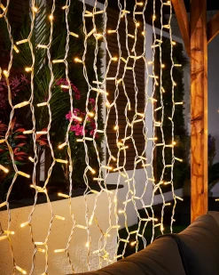 WeRChristmas LINK PRO LED Curtain Lights, White Cable, 2.5 M Drop, Warm White