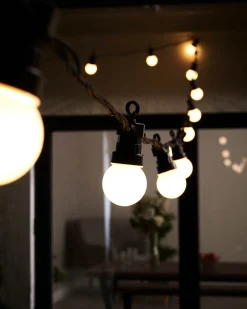 WeRChristmas LINK PRO LED Festoon Lights, Black Cable, Warm White