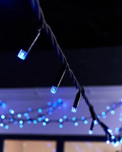 WeRChristmas LINK PRO LED String Lights, Black Cable, Blue