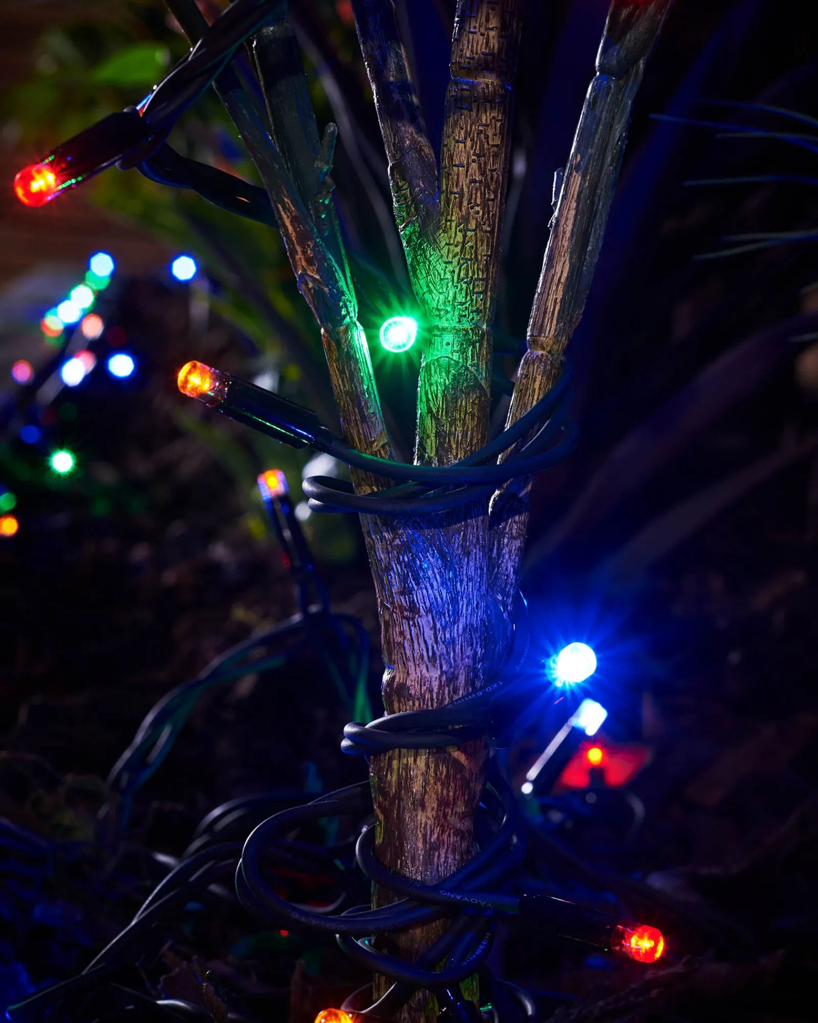 WeRChristmas LINK PRO LED String Lights, Black Cable, Multi Colour