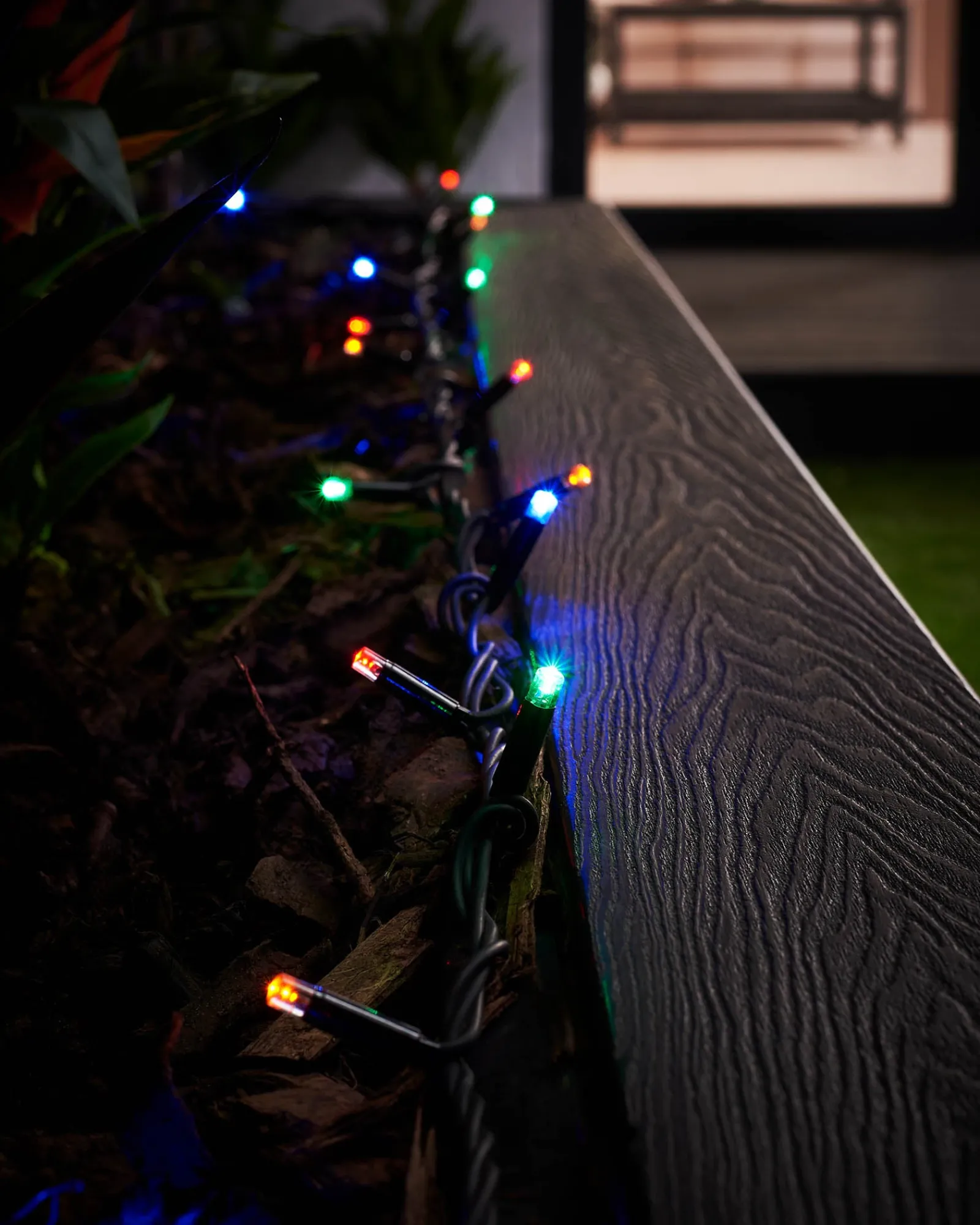 WeRChristmas LINK PRO LED String Lights, Black Cable, Multi Colour