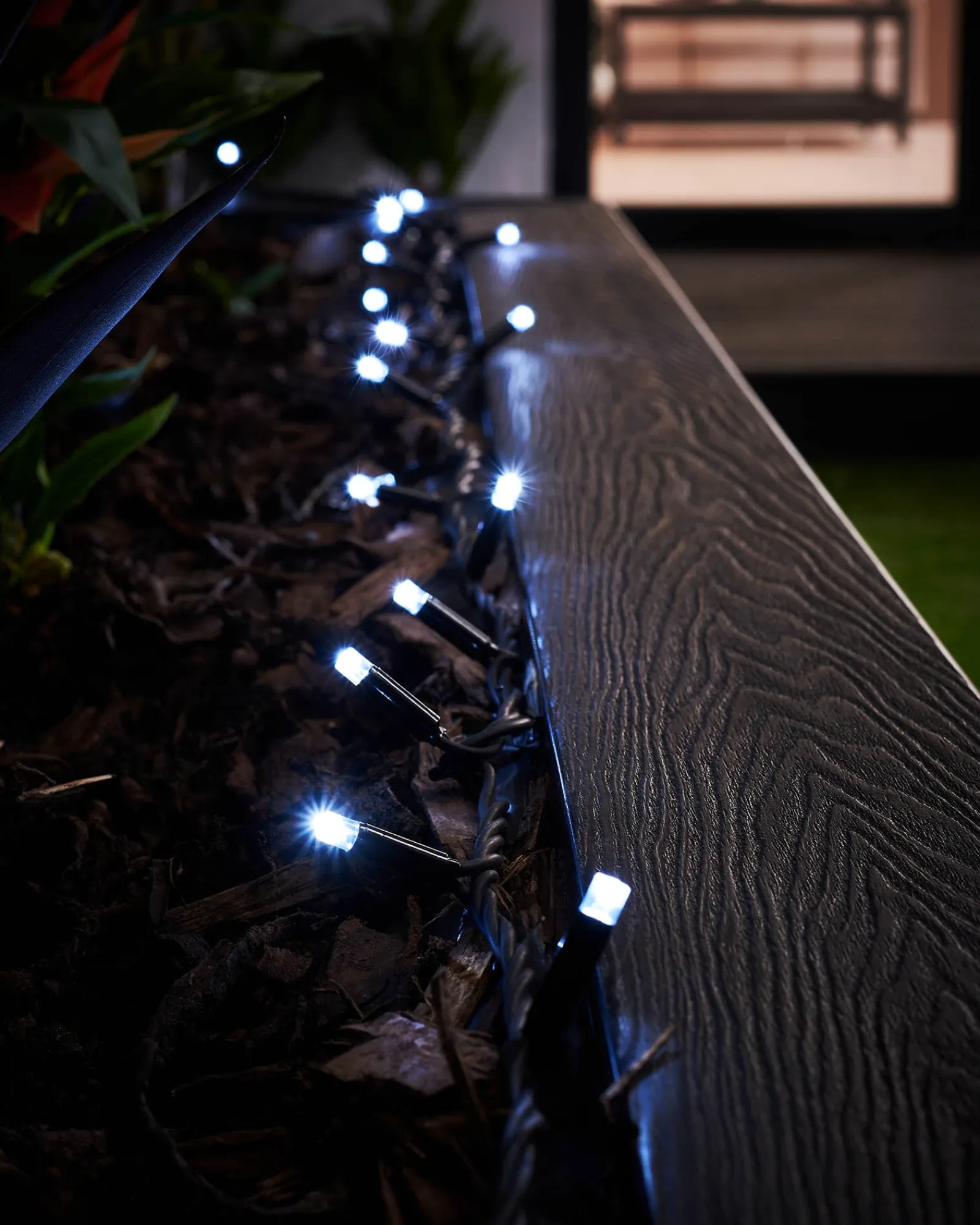 WeRChristmas LINK PRO LED String Lights, Black Cable, White