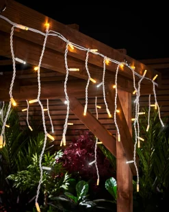 WeRChristmas LINK PRO Twinkling LED Icicle Lights, Warm White / White