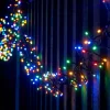 WeRChristmas LINK UP LED Cluster Lights, Black Cable, Multi Colour