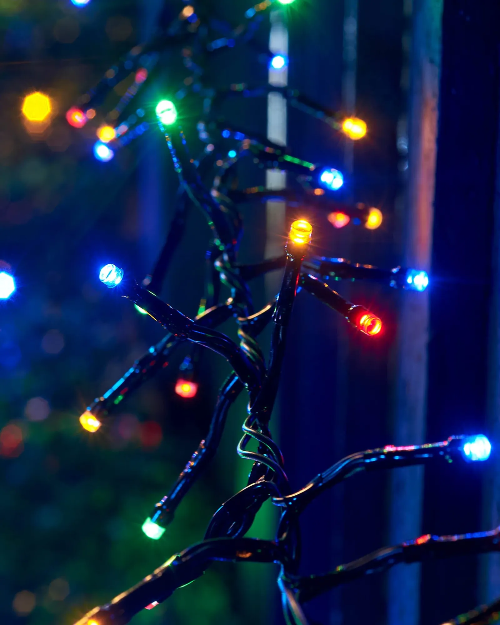 WeRChristmas LINK UP LED Cluster Lights, Black Cable, Multi Colour