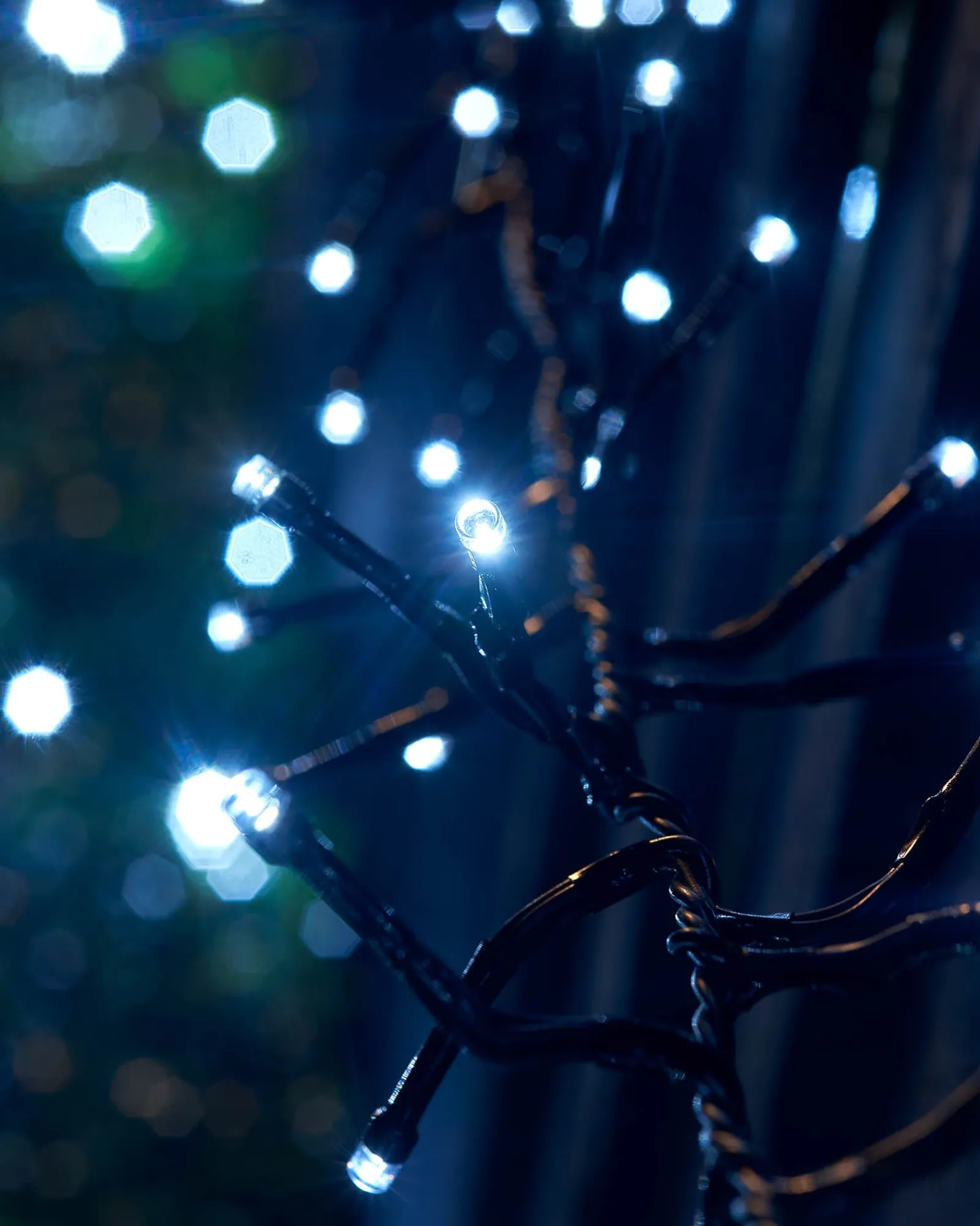 WeRChristmas LINK UP LED Cluster Lights, Black Cable, White