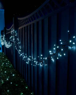 WeRChristmas LINK UP LED Cluster Lights, Black Cable, White