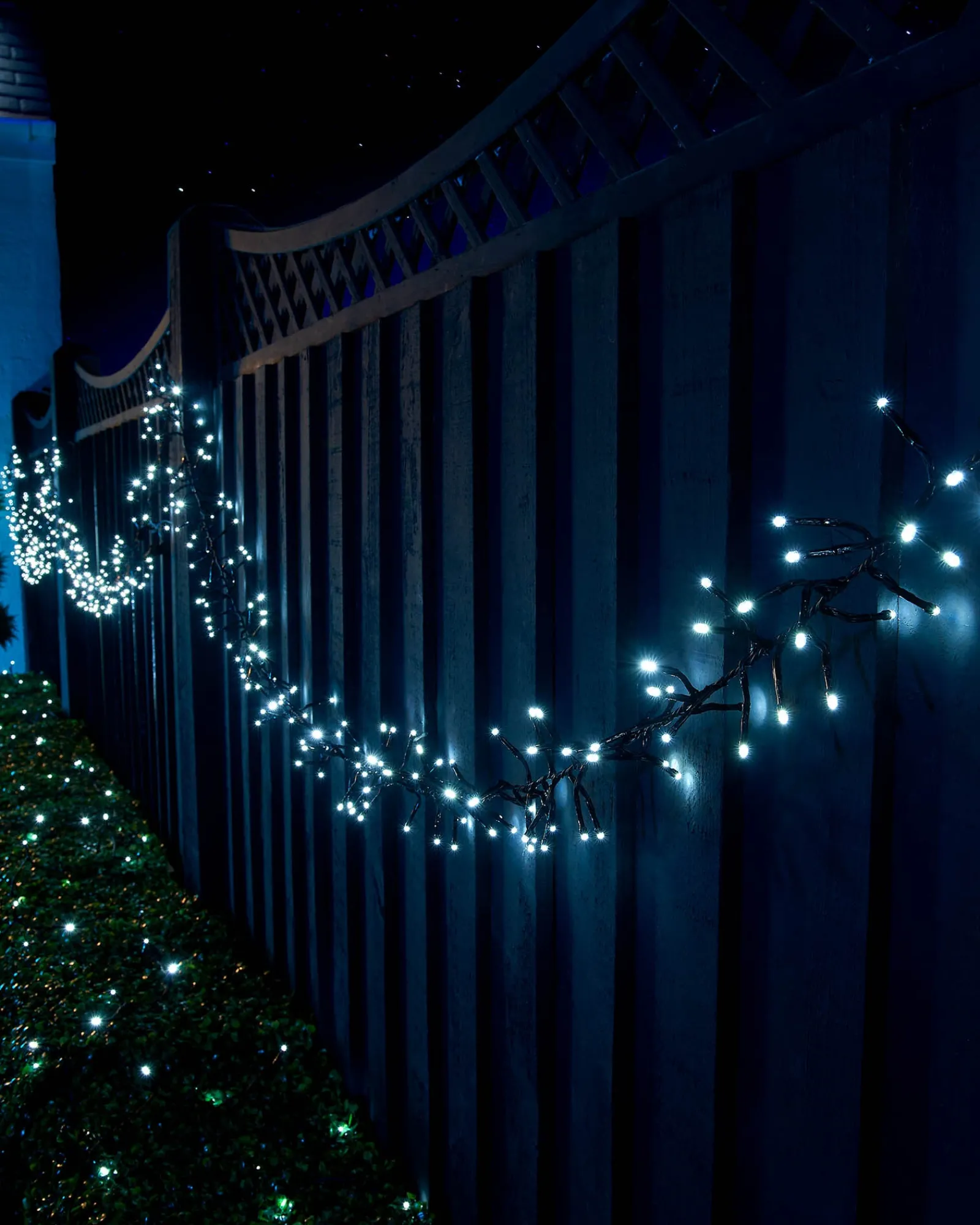 WeRChristmas LINK UP LED Cluster Lights, Black Cable, White