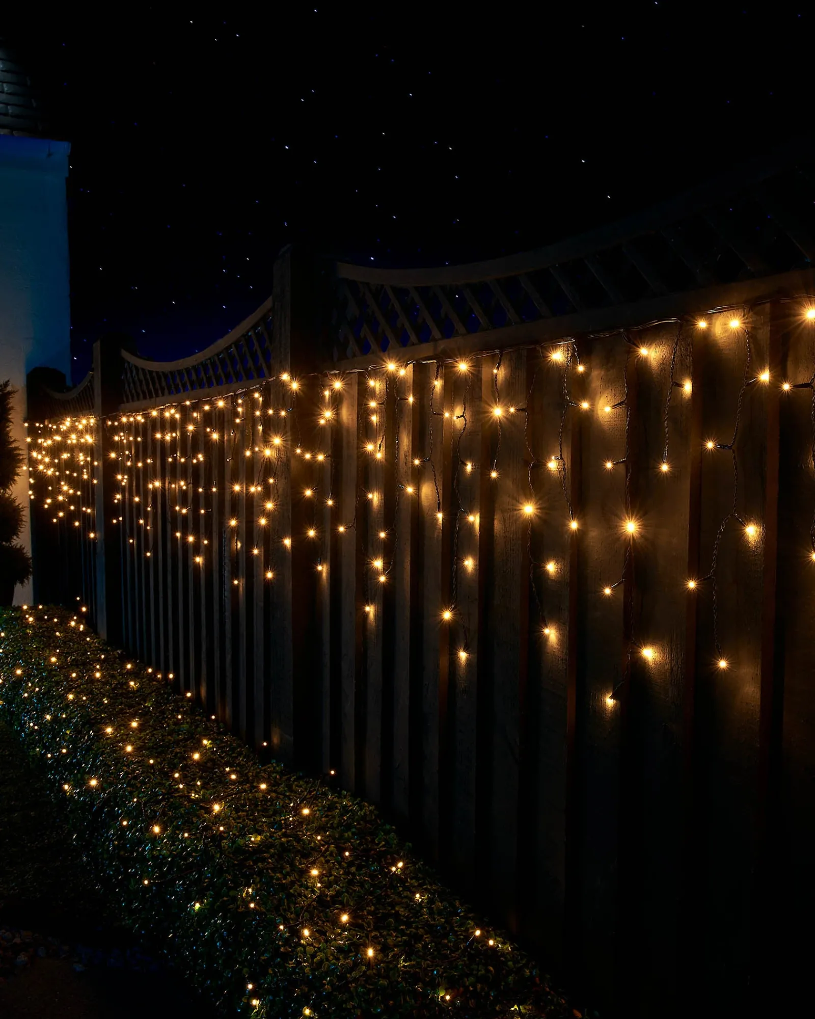 WeRChristmas LINK UP LED Icicle Lights, Black Cable, Warm White