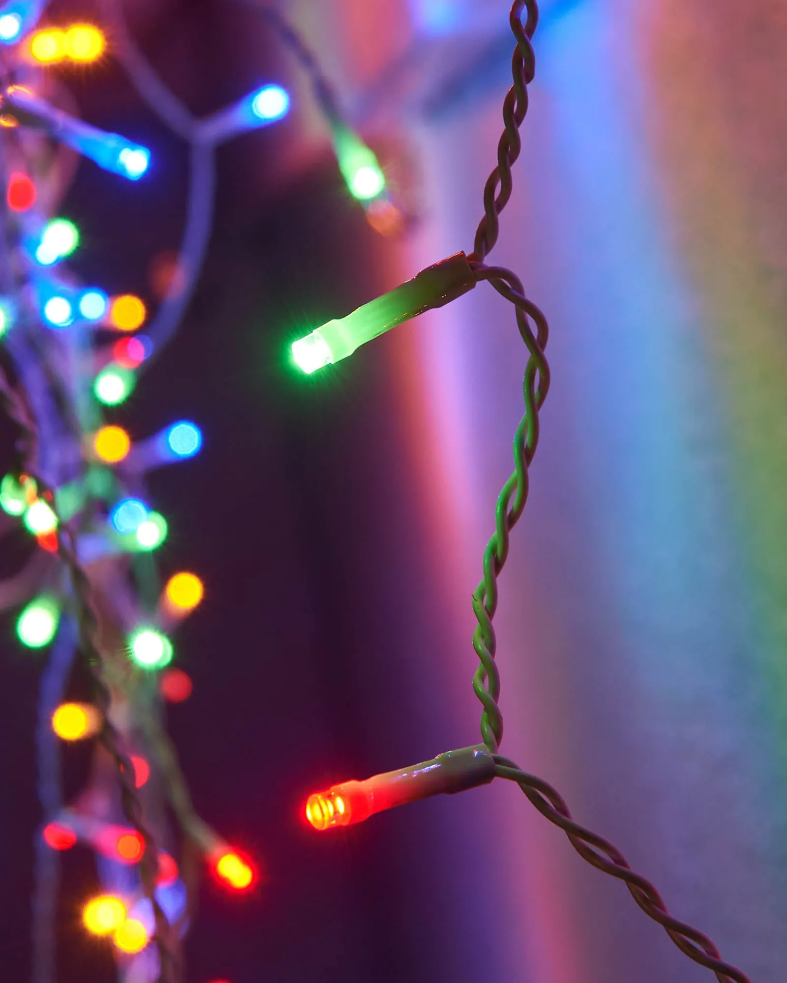 WeRChristmas LINK UP LED Icicle Lights, White Cable, Multi Colour