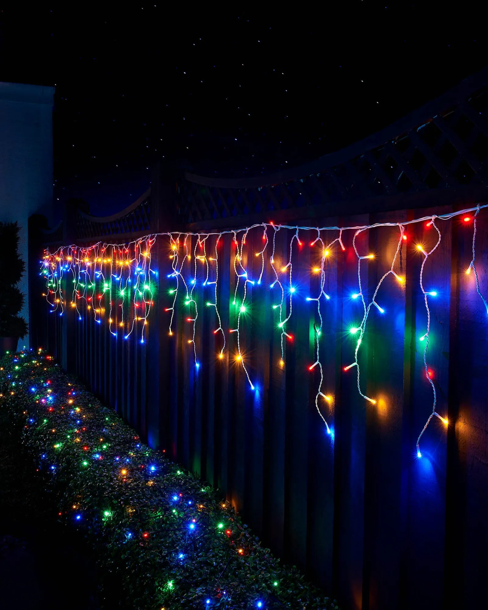 WeRChristmas LINK UP LED Icicle Lights, White Cable, Multi Colour