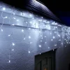 WeRChristmas LINK UP LED Icicle Lights, White Cable, White