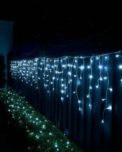WeRChristmas LINK UP LED Icicle Lights, White Cable, White