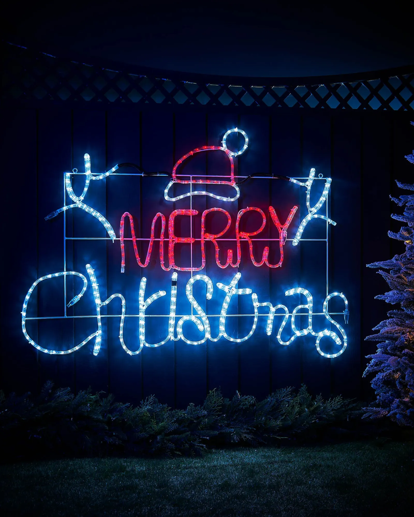 WeRChristmas Merry Christmas Rope Light Silhouette, 1.2 M