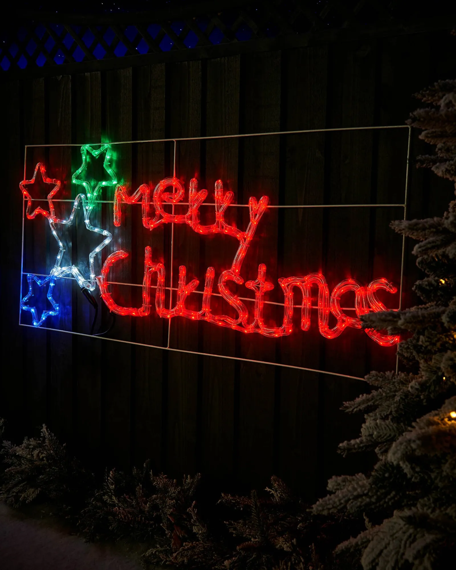 WeRChristmas Merry Christmas Rope Light Silhouette, 125 Cm